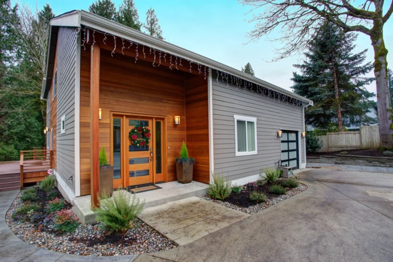 renovated house with wood siding