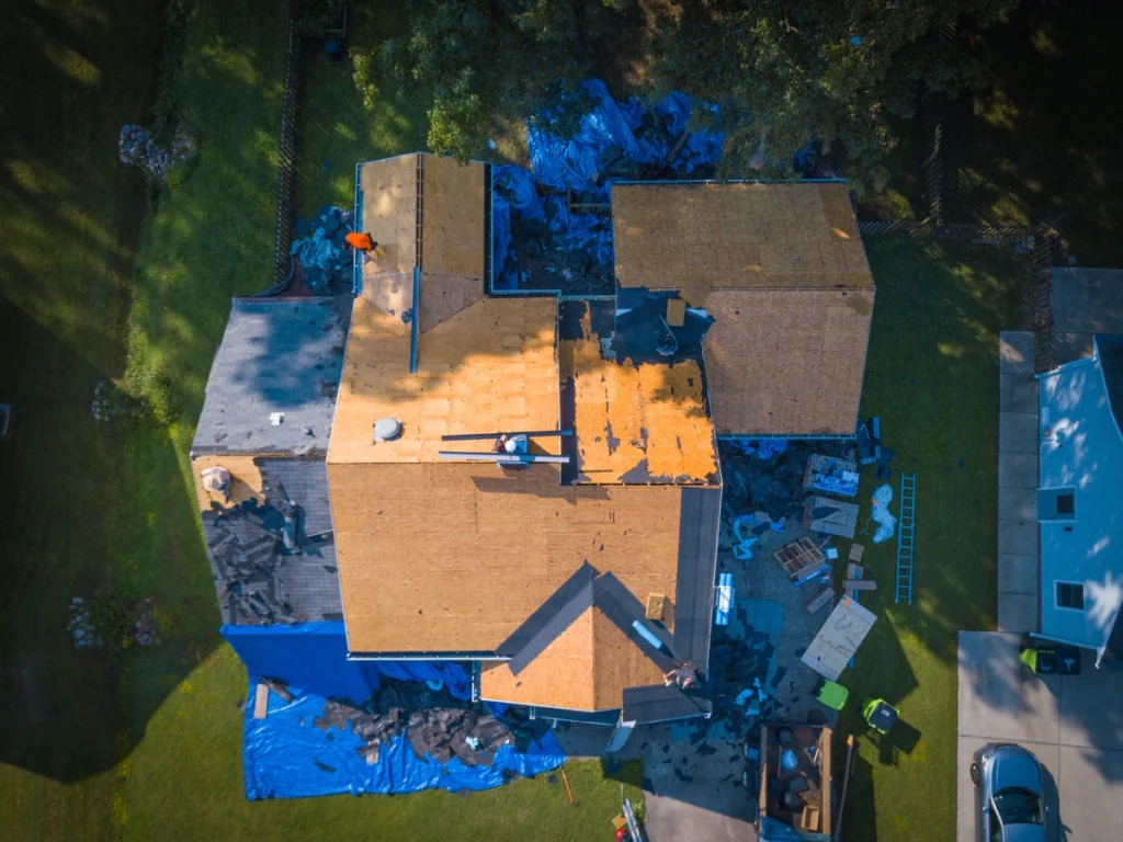 roof replacement on residential home