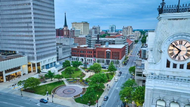 view of city in Louisville Kentucky